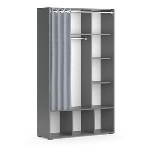 Vicco ŠATNÍ SKŘÍŇ Luigi Šedá 38 x 178.1 cm se závěsem na oděvy obraz