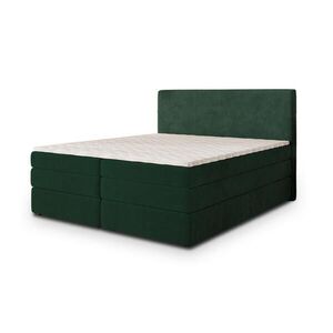 MASSENO POSTEL BOXSPRING MATERN 140x200 cm, s matrací a úložným prostorem, tmavě zelená obraz