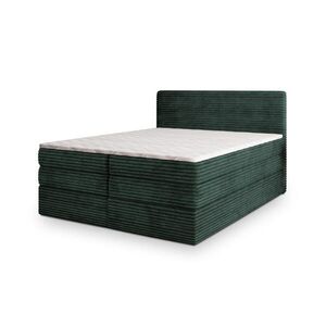 MASSENO POSTEL BOXSPRING LUNERA 160x200 cm, s matrací a úložným prostorem, tmavě zelená obraz