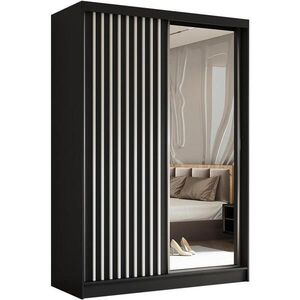 Beautysofa SKŘÍŇ s posuvnými dveřmi Helix 150/216/61 černá + bílá obraz