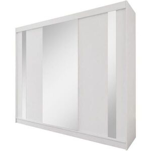 Beautysofa SKŘÍŇ s posuvnými dveřmi Gaja 240/216/61, bílá se zrcadlem obraz