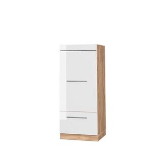 Vicco VYSOKÁ SKŘÍŇ Fame-Line, Bílá vysoký lesk/Zlatý mocný dub, 60 cm obraz