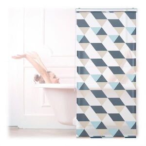 Relaxdays ROLETA Šedá geometrický vzor 80x240 cm obraz