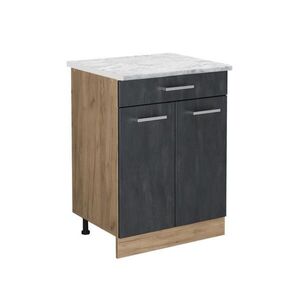 Vicco SPODNÍ SKŘÍŇKA KUCHYŇSKÉ LINKY R-Line Černý beton 60 cm PD Mramor obraz
