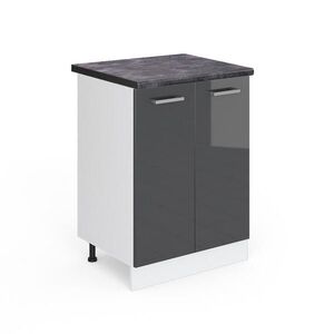 Vicco SPODNÍ SKŘÍŇKA KUCHYŇSKÉ LINKY R-Line Antracitový vysoký lesk 60 cm , PD Antracit obraz