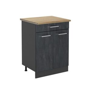 Vicco SPODNÍ SKŘÍŇKA KUCHYŇSKÉ LINKY R-Line Černý beton 60 cm PD Dub obraz