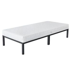 ML-DESIGN KOVOVÁ POSTEL 90x200 cm antracitová s matrací V: 16 cm a roštem obraz