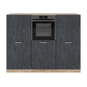 Vicco KUCHYŇSKÝ BLOK R-Line Černý beton/zlatý dub 180 cm Bez pracovní desky obraz