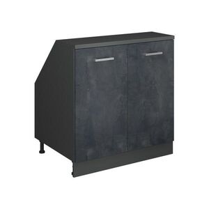 Vicco ŠIKMÁ SKŘÍŇ Rion Černý beton 80 x 81.6 cm se 2 dveřmi, korpus skříně hloubka 60 cm obraz