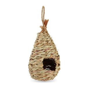 Relaxdays HNÍZDO Přírodní Sláma k zavěšení 29x12 cm obraz