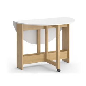 Vicco JÍDELNÍ STŮL Rondo, Zlatý mocný dub/Bílá, 20-100 x 100 cm Rozkládací obraz
