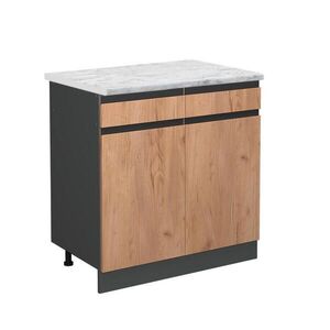 Vicco SPODNÍ SKŘÍŇKA KUCHYŇSKÉ LINKY R-Line Zlatý mocný dub 80 cm PD Mramor obraz