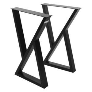 ML-DESIGN SADA 2 nohou ke stolu 40 x V 71 cm, tvar X, černá obraz