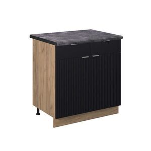 Vicco SPODNÍ SKŘÍŇKA KUCHYŇSKÉ LINKY Fame-Line Černý pruhovaný 80 cm , PD Antracit obraz