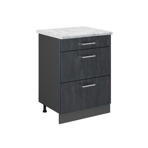 Vicco SPODNÍ SKŘÍŇKA KUCHYŇSKÉ LINKY R-Line Černý beton 60 cm PD Mramor obraz