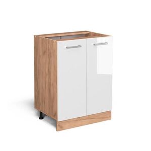 Vicco SPODNÍ SKŘÍŇKA KUCHYŇSKÉ LINKY R-Line Bílá vysoký lesk 60 cm bez pracovní desky obraz