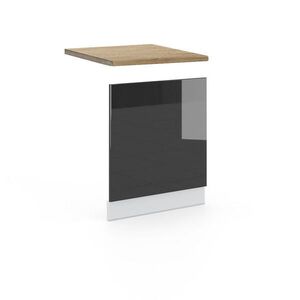 Vicco PŘEDNÍ PANEL Fame-Line Antracitový vysoký lesk 60 cm , PD Dub obraz