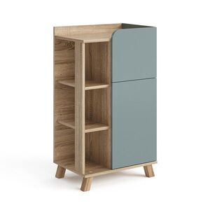 Vicco STŘEDNÍ SKŘÍŇKA Karen Sonoma/modrá 50 x 90 cm s dvířky a zásuvkou obraz