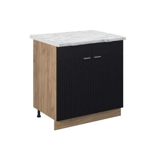 Vicco SPODNÍ SKŘÍŇKA KUCHYŇSKÉ LINKY Fame-Line Černý pruhovaný 80 cm , PD Mramor obraz