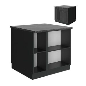 Vicco KUCHYŇSKÝ OSTROV Fame-Line Anthrazit-Gold Landhaus 90 cm bez pracovní desky obraz
