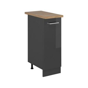 Vicco LÉKÁRNIČKOVÁ SKŘÍŇKA R-Line Antracitový vysoký lesk 30 cm , PD Dub obraz