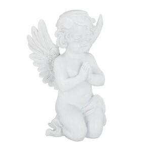 Relaxdays ANDĚL Bílý umělý kámen mrazuvzdorný 36 cm obraz