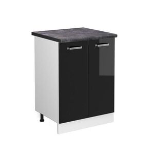 Vicco SPODNÍ SKŘÍŇKA KUCHYŇSKÉ LINKY R-Line Černý vysoký lesk 60 cm , PD Antracit obraz