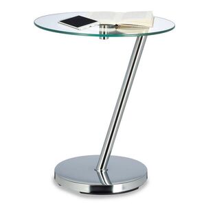 Relaxdays STOLEK Stříbrný sklo kov kulatý 52 cm obraz