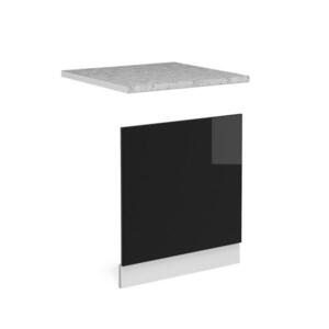 Vicco PŘEDNÍ PANEL R-Line Černý vysoký lesk 60 cm s pracovní deskou obraz