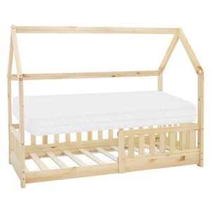 ML-DESIGN DĚTSKÁ POSTÝLKA se stříškou a matrací 80x160 cm přírodní obraz