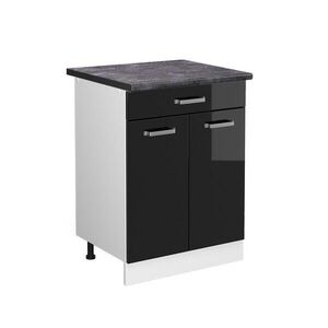 Vicco SPODNÍ SKŘÍŇKA KUCHYŇSKÉ LINKY R-Line Černý vysoký lesk 60 cm se zásuvkou, PD Antracit obraz