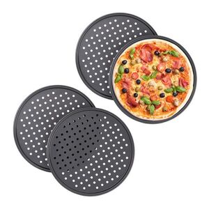 Relaxdays PIZZAPLECH Antracit 4dílná-sada 32 cm obraz