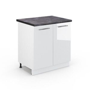 Vicco SKŘÍŇKA POD DŘEZ Fame-Line Bílá vysoký lesk 80 cm , PD Antracit obraz