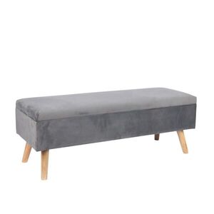 Relaxdays LAVICE Tmavě šedá sametová s úložným prostorem 110 cm obraz