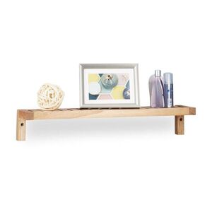 Relaxdays POLICE ořech dřevo nástěnná 60 cm obraz