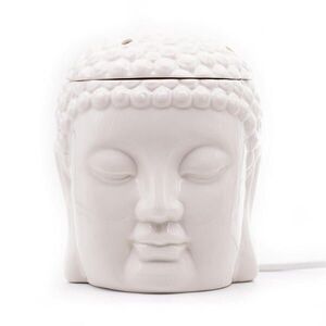 AROMALAMPA Bílá elektrická Buddha 18 cm obraz