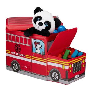 Relaxdays DĚTSKÝ úložný box - auto obraz