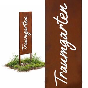 Relaxdays ZÁPICH Rezavě hnědý železo patina tabule 115 cm obraz