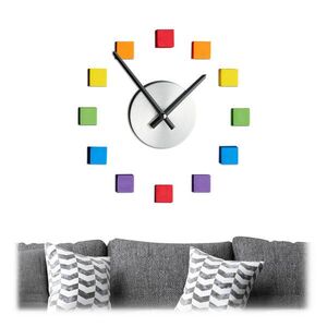 Relaxdays NÁSTĚNNÉ HODINY Barevné DIY obraz