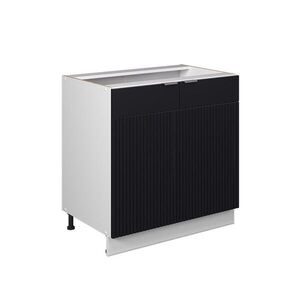Vicco SPODNÍ SKŘÍŇKA KUCHYŇSKÉ LINKY Fame-Line, Černý pruhovaný/Bílá, 80 cm bez pracovní desky obraz