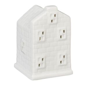 Relaxdays DOMEČEK Bílý porcelán na čajovou svíčku obraz