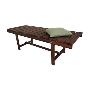 Relaxdays ZAHRADNÍ LAVICE hnědá 2místná bez opěradla 35x110x38 cm obraz