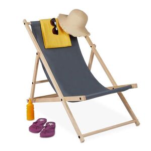 Relaxdays LEHÁTKO Antracitové dřevo skládací obraz