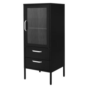 ML-DESIGN VITRÍNA 42 x 102 x 40 cm, černá, z oceli obraz
