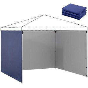 Outsunny BOČNÍ stěny pro altán, sada 3 ks, oxfordská tkanina, modrá obraz