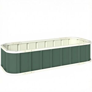Outsunny VYVÝŠENÝ ZÁHON Pozinkovaná ocel Plast Zelený 136/52/31 cm obraz