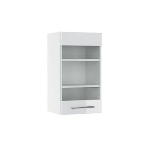 Vicco SKLENĚNÁ KUCHYŇSKÁ SKŘÍŇKA Fame-Line Bílá vysoký lesk 40 cm obraz