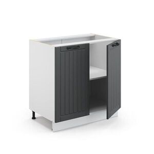 Vicco SPODNÍ SKŘÍŇKA KUCHYŇSKÉ LINKY Fame-Line, Tmavě šedá/Bílá, 80 cm pracovná doska Dub Goldkraft obraz