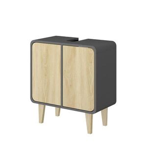 Vicco TOALETNÍ SKŘÍŇKA PRO UMYVADLO Arla Antracit/dub 60 x 61 cm obraz