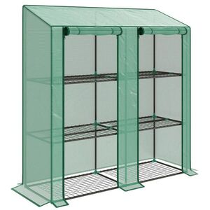 Outsunny SKLENÍK ocel plast zelený obraz